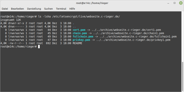 Grafik Rsa Let's Encrypt Zertifikate (RSA 4096 oder EC 384) ohne offene TCP-Ports ...