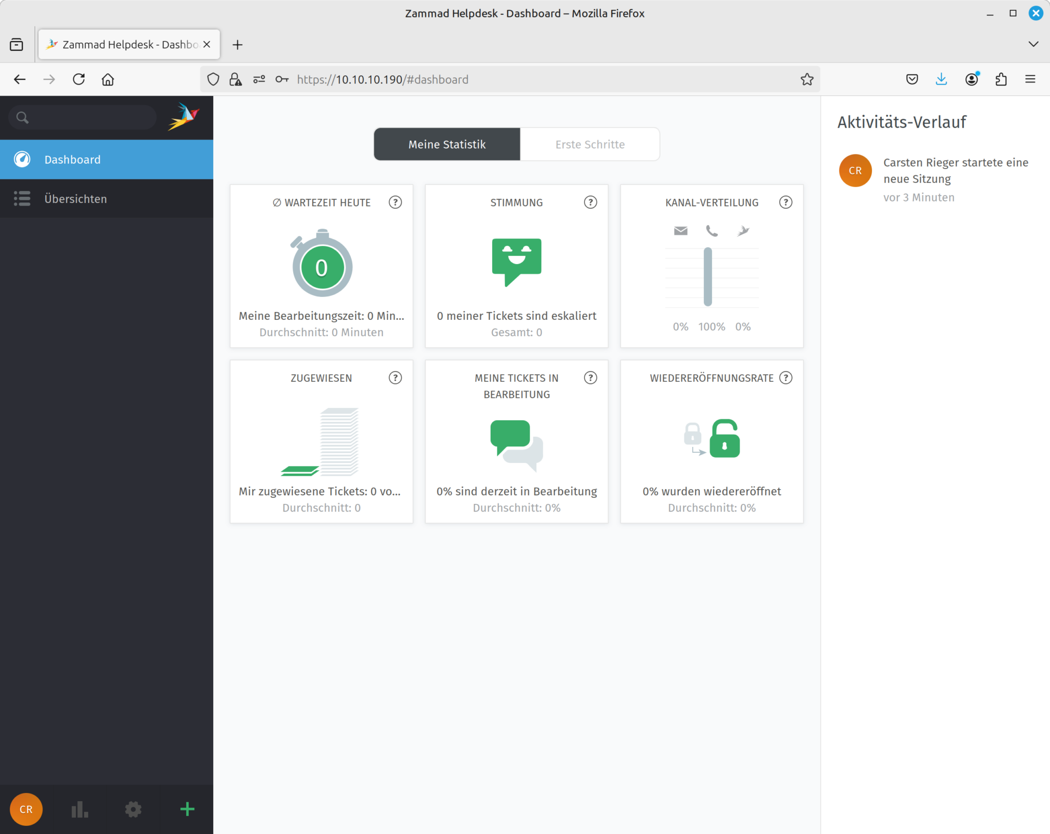 Zammad Interface Zammad Ticketsystem v. 6.4x (inkl. Nextcloud Dashboard) - Carsten Rieger